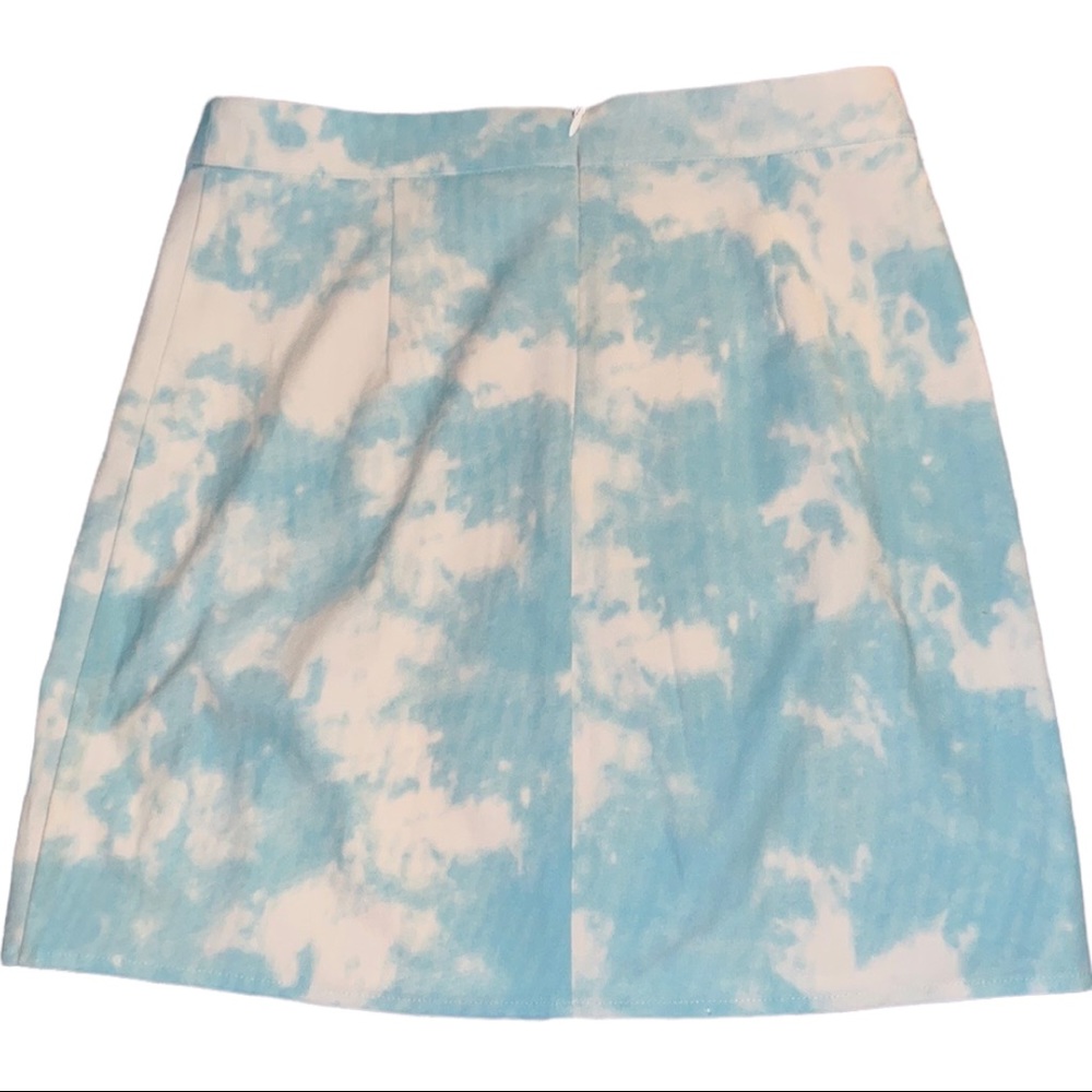 White Fox Boutique Sky Blue Mini Skirt Halter Top 2 Piece Set - Picture 6 of 11